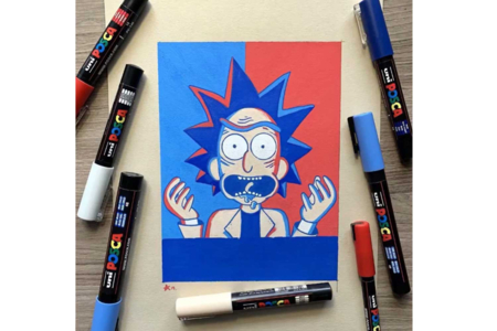 rick y morty posca - Marcadores POSCA: la referencia mundial de la pintura nómada – 10doigts.fr