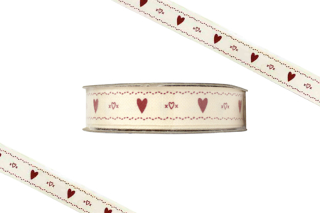 Hearts Ribbon - 2 Meters - 1 - Ribbons and Bias - 10doigts.com - Ribbons and Bias – 10doigts.fr