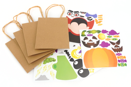 Halloween Candy Bags + Stickers - 4 Pieces - 2 - Halloween Treat Bags - 10doigts.com - Halloween Treat Bags – 10doigts.fr