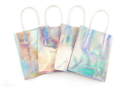 bolsa holográfica irisada - Papeles de regalo y bolsas – 10doigts.fr