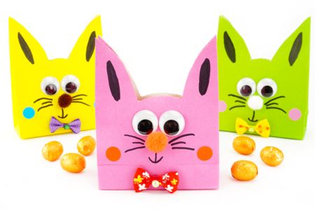 Saco de Pascua Conejo Colorido - Actividades manuales DIY Pascua – 10doigts.fr