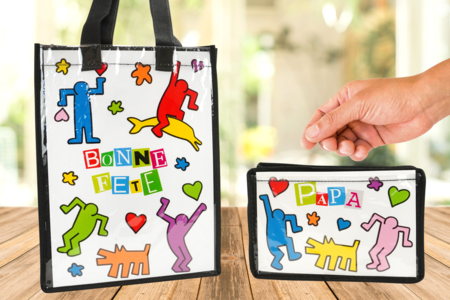 bolsa estuche pop art regalo día de la madre padres - Manualidades día de la madre – 10doigts.fr