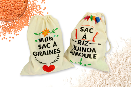 Reusable Cotton Bags - 2 - Cotton, Linen - Textiles - 10doigts.com - Cotton, Linen - Textiles – 10doigts.fr
