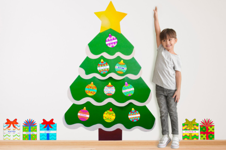 Giant Christmas Tree Kit + Colorable Shapes - 1 - Christmas Creative Kits for Children - 10doigts.com - Christmas Creative Kits for Children – 10doigts.fr