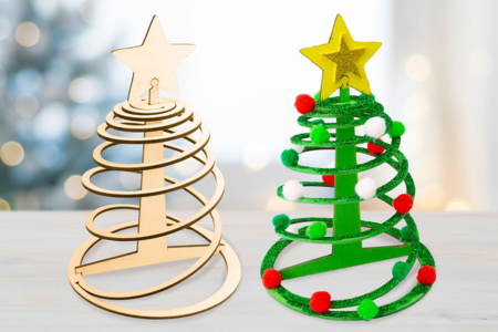 Árbol espiral de madera para montar - Decoraciones de Navidad de madera – 10doigts.fr