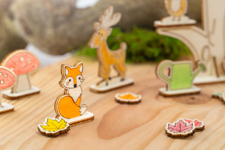 escena a pintar otoño animales - Juegos y Juguetes de Madera – 10doigts.fr