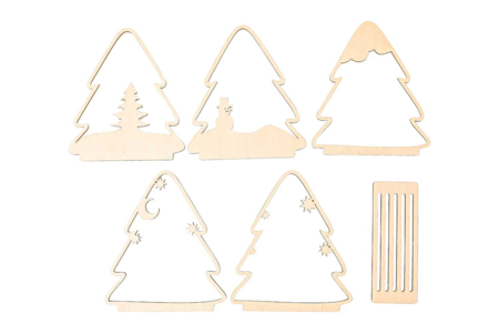 3D Christmas Scene Tree Assembly - 4 - Christmas Wooden Objects - 10doigts.com - Christmas Wooden Objects – 10doigts.fr