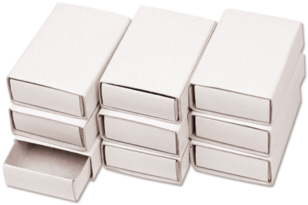 Set de 10 cajas de cerillas de cartón blanco - Actividades manuales Halloween – 10doigts.fr
