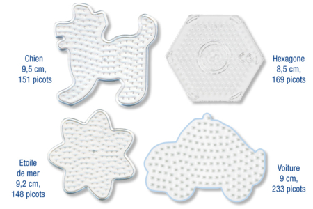 Set de 10 placas fantasía para abalorios a planchar - Abalorios para planchar 5 mm – 10doigts.fr