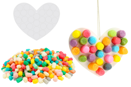 Set de 12 tarjetas corazones + 500 copos de maíz - Copos de maíz – 10doigts.fr