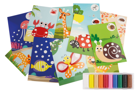 Set de 12 tarjetas de modelado A5 + REGALO de 10 troncos de pasta a modelar - Kits educativos: el placer de aprender a través de la manipulación. – 10doigts.fr