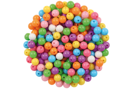 Shiny Round Beads - 200 Beads - 1 - Acrylic Beads - 10doigts.com - Acrylic Beads – 10doigts.fr