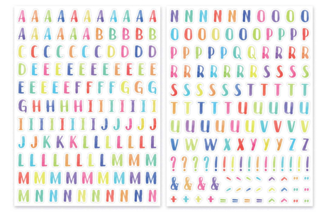 Watercolor Letter Stickers (2 Sheets) - 4 - Alphabet Stickers, Messages - 10doigts.com - Alphabet Stickers, Messages – 10doigts.fr