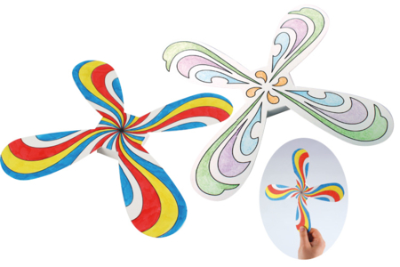 Set de 3 boomerangs hélice - Soportes de Colorear – 10doigts.fr