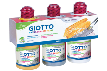 Metallic Gouache Giotto, 250 ml - 3 Colors - 1 - Metallic and Pearlescent Paint - 10doigts.com - Metallic and Pearlescent Paint – 10doigts.fr