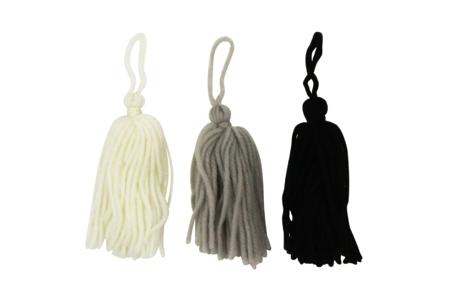 Large Pom Poms, Black and White Gradation - 3 pcs - 1 - Craft Pom Poms - 10doigts.com - Craft Pom Poms – 10doigts.fr