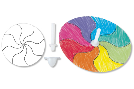 Coloring Spinners - 4 Pieces - 4 - Coloring Shapes and Drawings - 10doigts.com - Coloring Shapes and Drawings – 10doigts.fr
