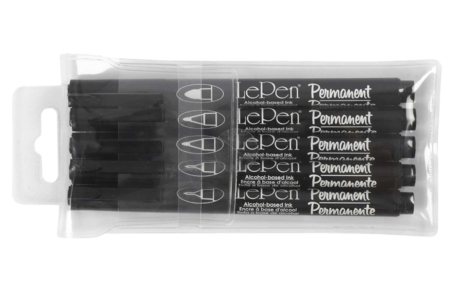 Set de 5 rotuladores negros - Rotuladores permanentes – 10doigts.fr
