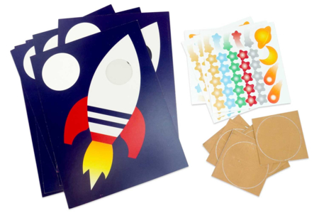 Rocket Card Kit + Hidden Message - 6 Cards - 2 - Card Making Kits - 10doigts.com - Card Making Kits – 10doigts.fr