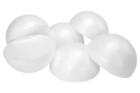 Set de 6 medias bolas de poliestireno Ø 5.5 cm - Bolas de poliestireno – 10doigts.fr