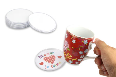 Set de 6 posavasos personalizables - Plástico Transparente – 10doigts.fr