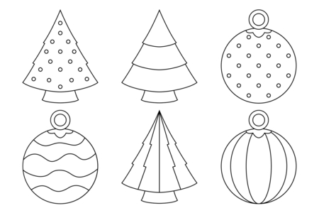 Conjunto de 6 formas gigantes de Navidad en cartón fuerte impreso - Kits creativos de Navidad para los niños – 10doigts.fr