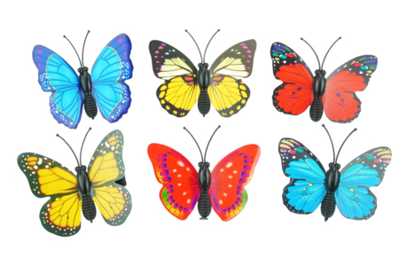3D Butterflies on Clothespins - 6 pcs - 1 - Stick-on Decorations - 10doigts.com - Stick-on Decorations – 10doigts.fr