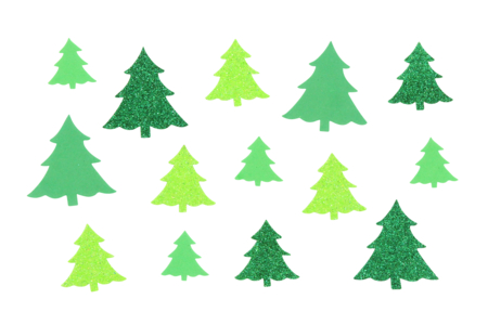 Set de 60 gomets de árbol de navidad en espuma con purpurina - Gomets de espuma – 10doigts.fr