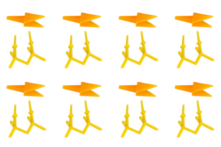 Chick Beaks and Feet to Plant - 8 pcs - 2 - Googly Eyes - 10doigts.com - Googly Eyes – 10doigts.fr