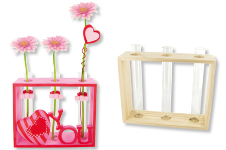 Set of 3 Glass Bud Vases with Wooden Stand - 0 - DIY Home Decor Crafts - 10doigts.com - Handicrafts Home Decor DIY – 10doigts.fr