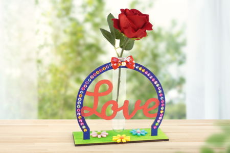 DIY Wooden LOVE Bud Vase - 2 - Office Supplies - 10doigts.com - Office Supplies – 10doigts.fr