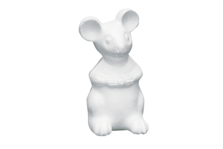 Styrofoam Mouse 14 x 7 cm - 1 - Styrofoam Animals - 10doigts.com - Styrofoam Animals – 10doigts.fr
