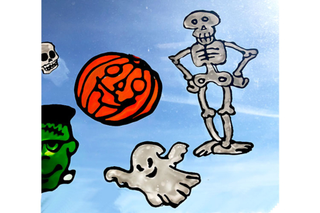 skeleton window painting - Glass and Ceramics Paint – 10doigts.fr