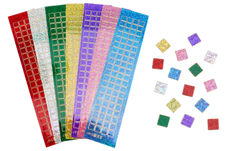 Square Rhinestone Stickers - 560 pcs - 1 - Christmas Stickers - 10doigts.com - Sticker rhinestones – 10doigts.fr