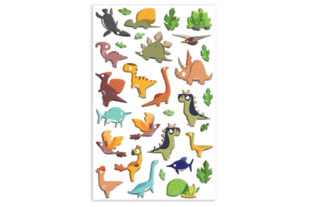 Pegatinas 3D epoxi - Dinosaurios - Gomets animales – 10doigts.fr