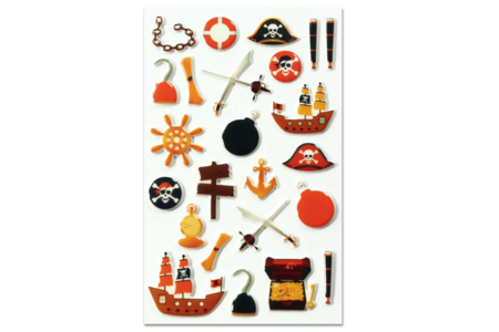 Pegatinas 3D epoxi - Piratas - Gomets historias y decoraciones – 10doigts.fr