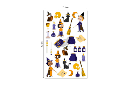 3D Epoxy Stickers - Witches - 3 - Halloween Stickers - 10doigts.com - Halloween Stickers – 10doigts.fr