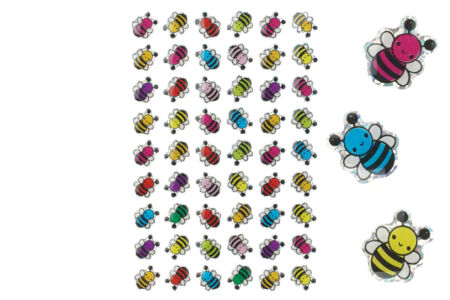 3D Glitter Stickers "Bees" - 54 pcs - 1 - 3D Raised Stickers for Kids, Crafts and Creative Activities - 10doigts.com - 3D Raised Stickers for Kids, Crafts and Creative Activities – 10doigts.fr