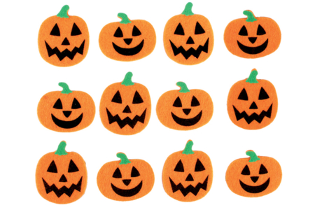 Pumpkin Felt Stickers - 12 pcs - 1 - Halloween Creative Accessories - 10doigts.com - Halloween Creative Accessories – 10doigts.fr