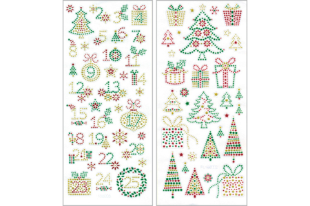 Shiny Crystal Stickers, Christmas Theme - 160 pcs - 4 - Christmas Stickers and Labels - 10doigts.com - Christmas Stickers and Labels – 10doigts.fr