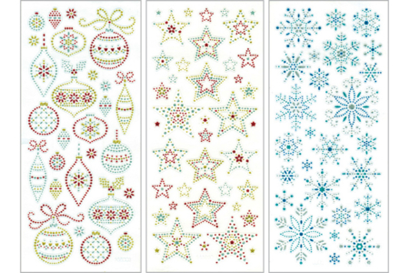 Shiny Crystal Stickers, Christmas Theme - 160 pcs - 5 - Christmas Stickers and Labels - 10doigts.com - Christmas Stickers and Labels – 10doigts.fr