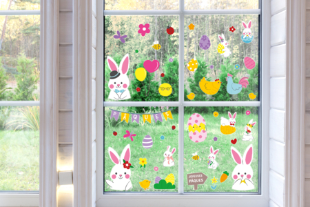 Pegatinas de Pascua vitrofónicas para ventanas - Pegatinas de Pascua – 10doigts.fr