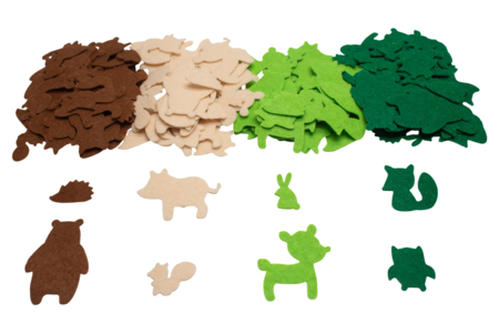 Felt Stickers "Forest Animals" - 150 pcs - 1 - Felt Stickers - 10doigts.com - Felt Stickers – 10doigts.fr