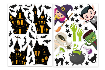 pegatinas halloween ventanas - Kits creativos de Halloween – 10doigts.fr