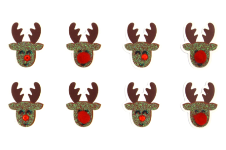 STICKERS brillantes renos ciervo - Gomets y pegatinas Navidad – 10doigts.fr