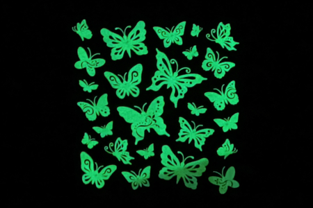 Glow-in-the-Dark Butterfly Stickers - 26 Pieces - 2 - Phosphorescent Stickers - 10doigts.com - Phosphorescent Stickers – 10doigts.fr