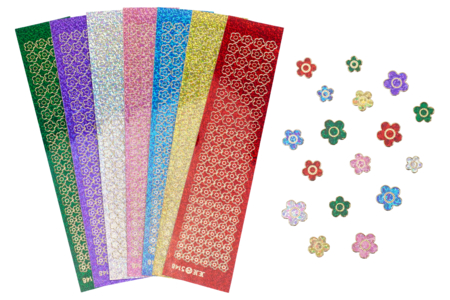 Flower Rhinestone Stickers - 763 pcs - 1 - Flower, Fruit, and Vegetable Stickers - 10doigts.com - Flower, Fruit, and Vegetable Stickers – 10doigts.fr