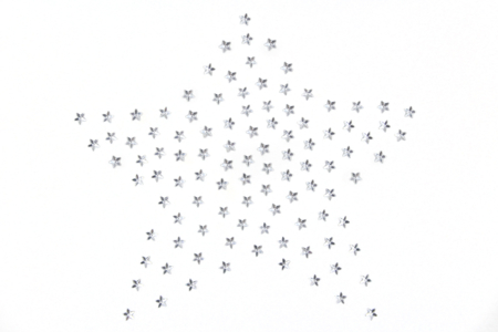 Star-shaped Adhesive Rhinestones, Crystal - 72 pcs - 6 - Sticker rhinestones - 10doigts.com - Sticker rhinestones – 10doigts.fr
