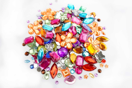 Strass rectangulares y gotas a juego - Strass – 10doigts.fr