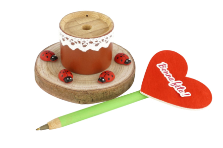 Bamboo Pen + Base - 3 - Wooden Office Items - 10doigts.com - Wooden Office Items – 10doigts.fr